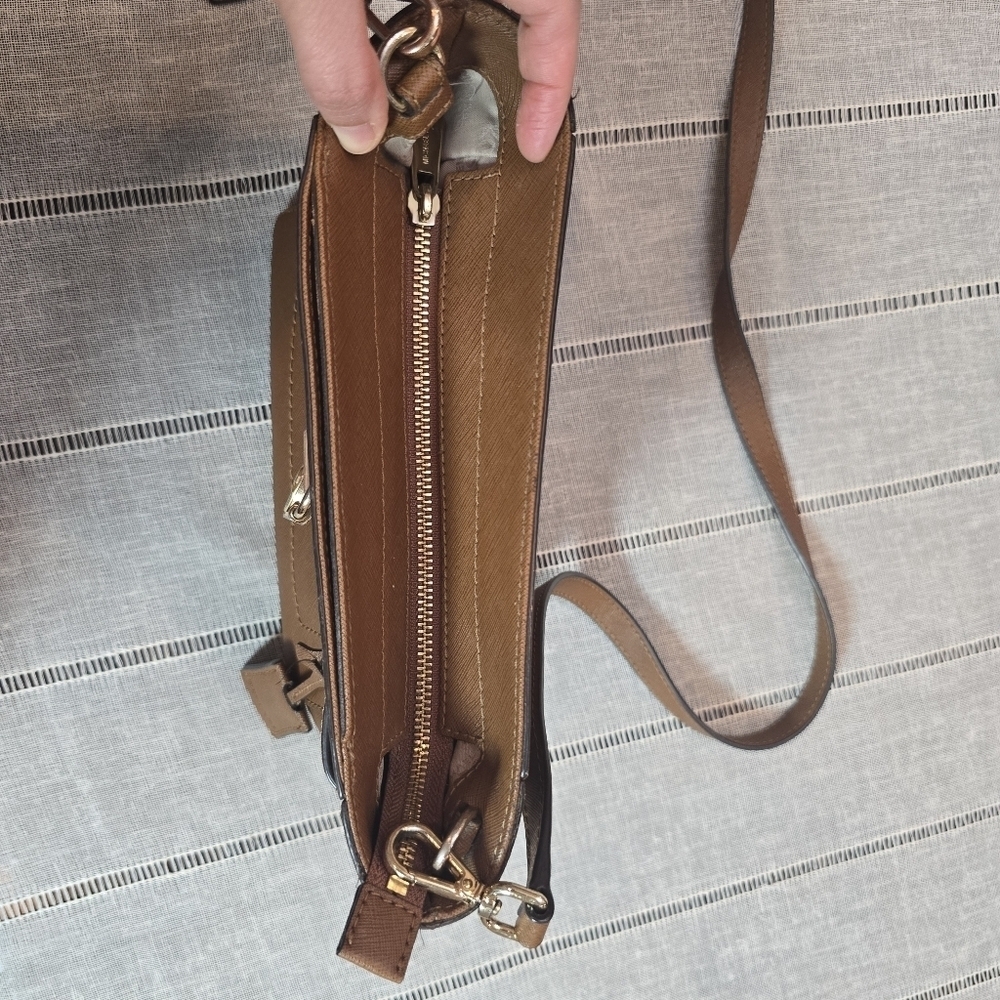 Michael Kors Brown Leather Crossbody Bag - Picture 11 of 12